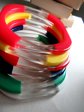 Vintage Avon Summer Rainbow Lucite Bangle Bracelets Lot 