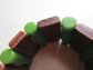 Vintage Pakula Green Bakelite And Wood Set Bracelet Necklace Earrings Original Cards