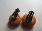 Dark Peanut Butter Bakelite Clip Earrings