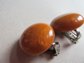 Dark Peanut Butter Bakelite Clip Earrings