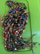 Vintage ONE DOZEN Art Glass Necklaces Lot Trade Bead Style For Jewlery Making