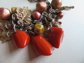 Vintage Bakelite and Lucite Fall Leaves Charms Bracelet 