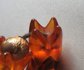 Vintage Chunky Carved Bakelite Stretch Bracelet Iced Tea Tortoise Needs Restring