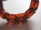 Vintage Chunky Carved Bakelite Stretch Bracelet Iced Tea Tortoise Needs Restring