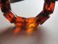 Vintage Chunky Carved Bakelite Stretch Bracelet Iced Tea Tortoise Needs Restring