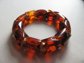 Vintage Chunky Carved Bakelite Stretch Bracelet Iced Tea Tortoise Needs Restring