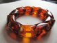 Vintage Chunky Carved Bakelite Stretch Bracelet Iced Tea Tortoise Needs Restring