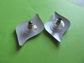 1980's New Wave White Enameled Pierced Earrings  Vintage Jewelry