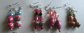 Twelve Pairs Beaded Lucite Pierced  Earrings Never Worn