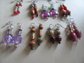 Twelve Pairs Beaded Lucite Pierced  Earrings Never Worn