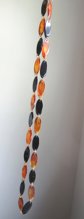 Vintage Bakelite and Lucite Slice Necklace Black and Iced Tea Earth Colors Fall