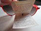 Vintage 1980's Ladies Red Sunglasses Solar Accents Never Worn with Tag