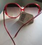 Vintage  1990's Ladies Red Sunglasses Foster Grant Never Worn with Original Tag