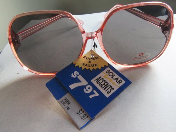Vintage 1990's Ladies Big Pink Sunglasses Never Worn Original Tag