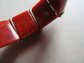 Vintage Chunky Bakelite Orange Paprika Stretch Bracelet