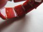 Vintage Chunky Bakelite Orange Paprika Stretch Bracelet