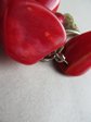 Vintage Chunky Red-Orange Bakelite Charm Bracelet