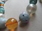 Vintage Apple Juice Bakelite Art Glass and Lucite Necklace