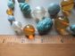 Vintage Apple Juice Bakelite Art Glass and Lucite Necklace