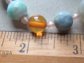 Vintage Apple Juice Bakelite Art Glass and Lucite Necklace