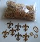Vintage Brass Stampings Mini Belt Buckles Lot For Doll Clothing Making and Fleur De Lis
