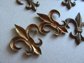 Vintage Brass Stampings Mini Belt Buckles Lot For Doll Clothing Making and Fleur De Lis