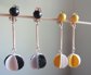 Vintage 1960's Mod Flocked Pinwheel Clip Earrings Your Choice of Color