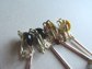 Vintage 1960's Mod Flocked Pinwheel Clip Earrings Your Choice of Color