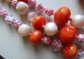 Outrageous Bakelite and Pink Glass Multi Strand Necklace WOW!