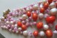 Outrageous Bakelite and Pink Glass Multi Strand Necklace WOW!
