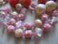 Outrageous Bakelite and Pink Glass Multi Strand Necklace WOW!