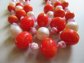 Outrageous Bakelite and Pink Glass Multi Strand Necklace WOW!